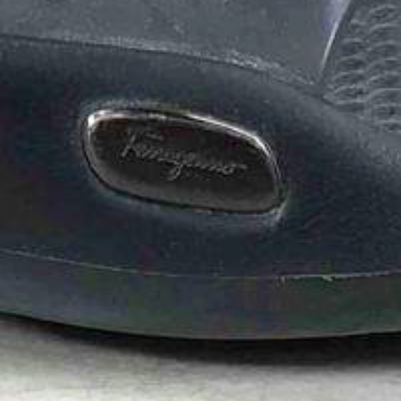 Salvatore Ferragamo Mens Black Slip On Open Toe Flip Flop Sandals Size 7